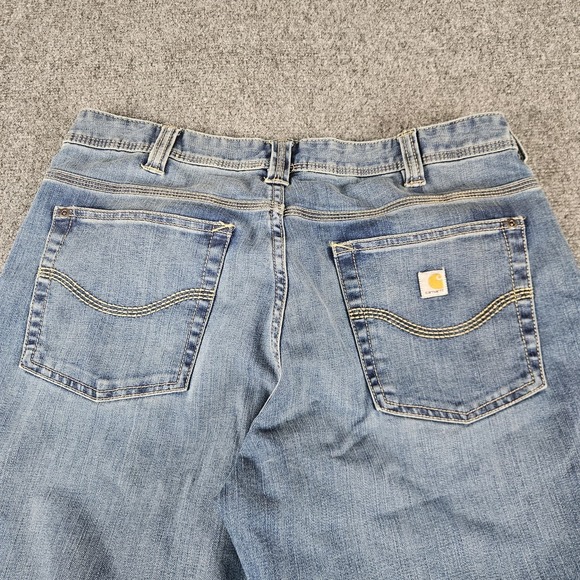 Carhartt Women's Size 10 Regular Bootcut Jeans Light Wash Stretch Denim - Picture 5 of 10
